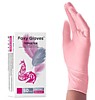 Перчатки нитрил. M (100 шт.), бытовые, розовые FOXY-GLOVES