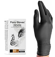 Перчатки нитрил. черные XL (100 шт.) FOXY-GLOVES